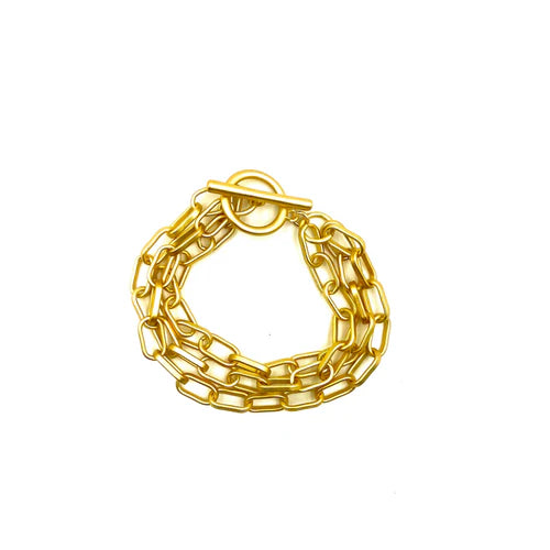 Triple Chain Bracelet - Gold