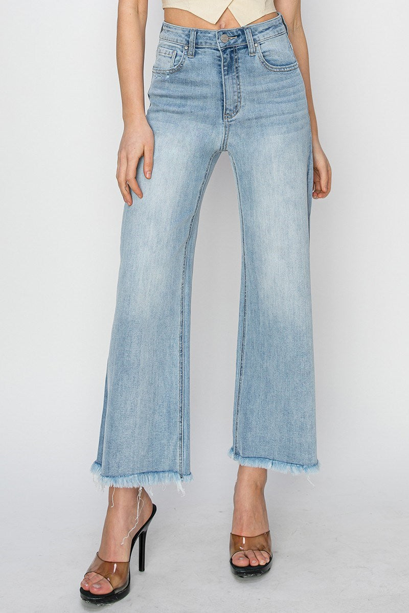Mel Wide Leg Light Wash Jeans