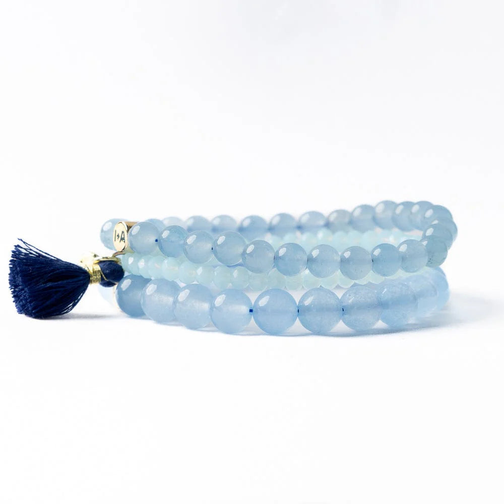 Addison Stone Stretch Bracelet Set of 3 - Sky Blue
