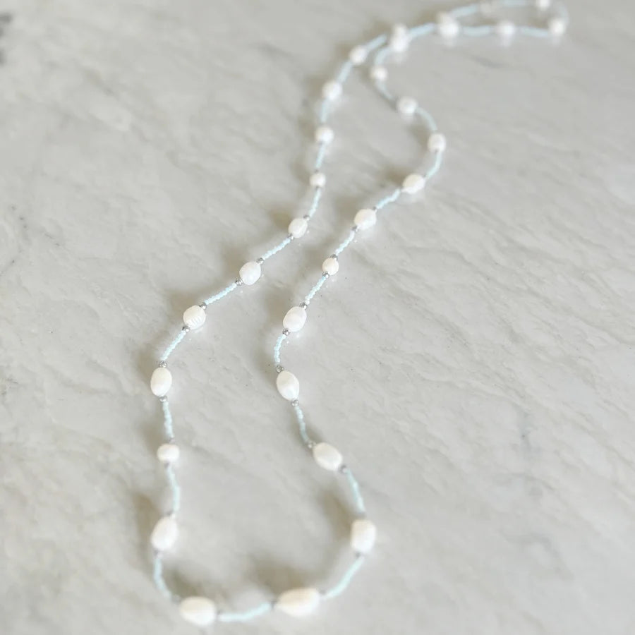 Colette Aquamarine Pearl Necklace