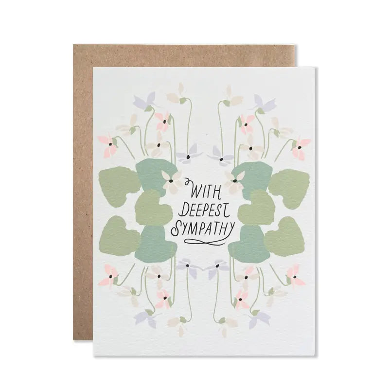 Violets With Deepest Sympathy Card