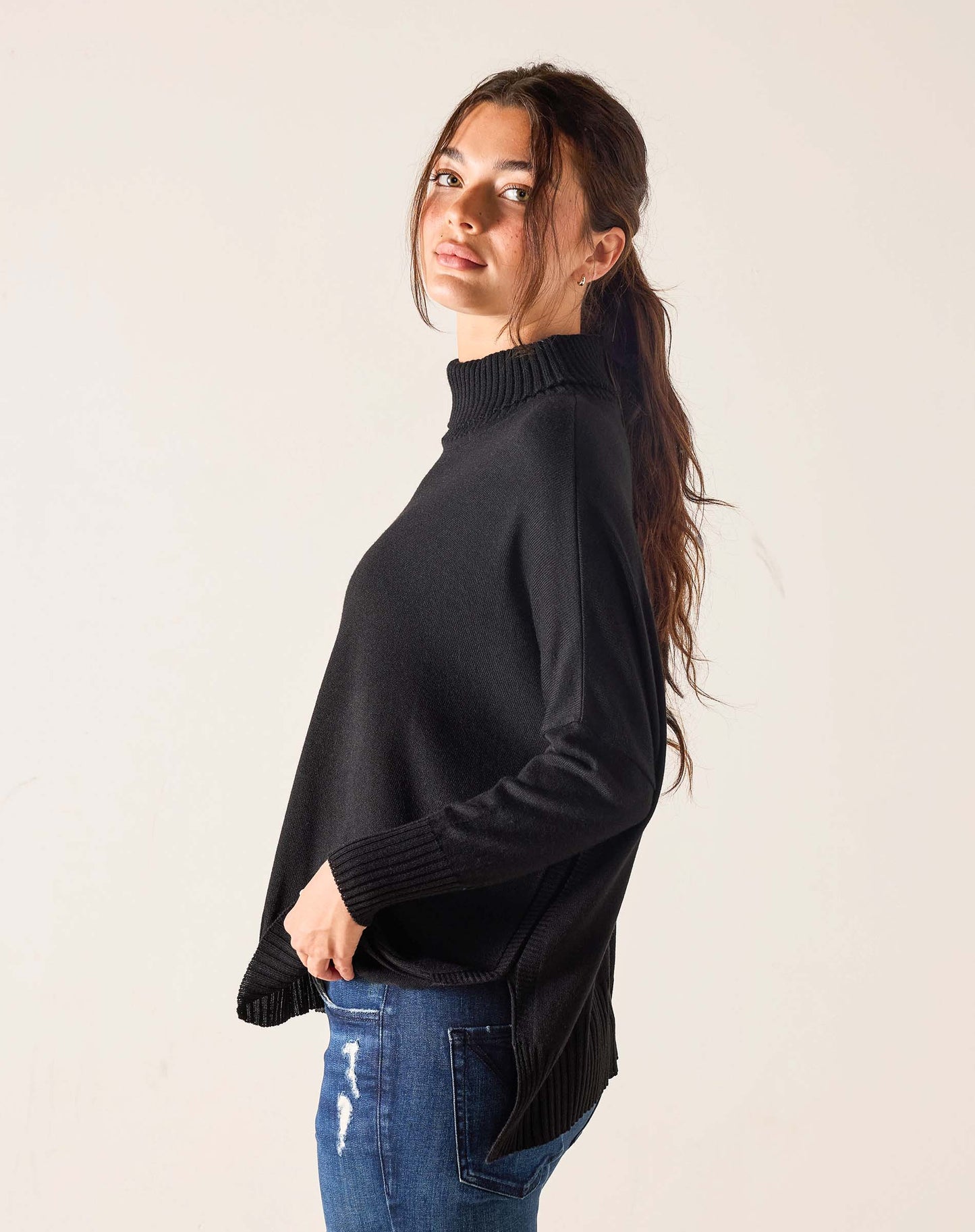 Catalina Turtleneck Sweater - Black