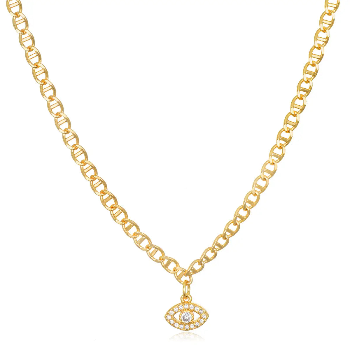 Evil Eye Gold Charm Necklace
