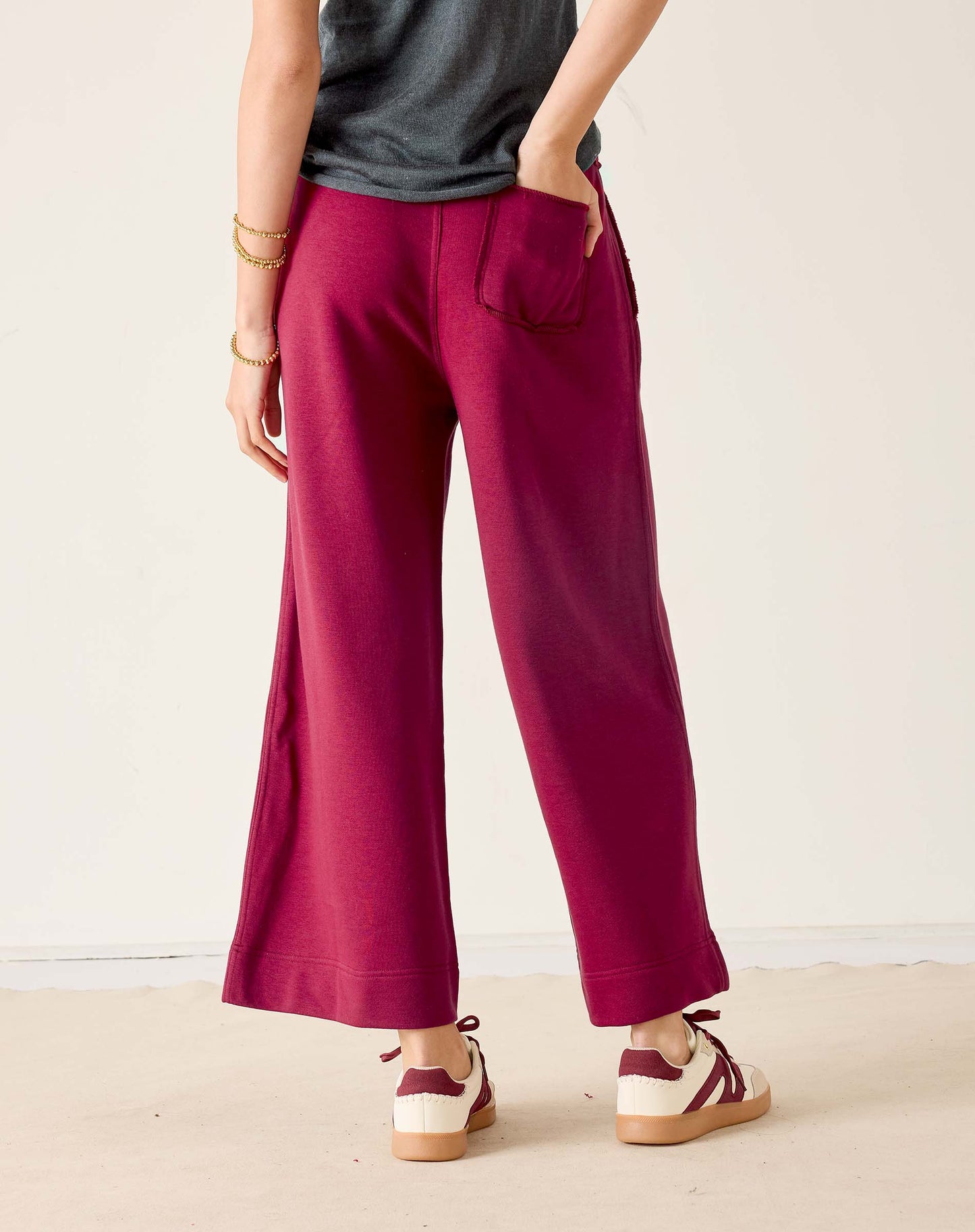 Frenchie Wide Leg Pant - Winterberry
