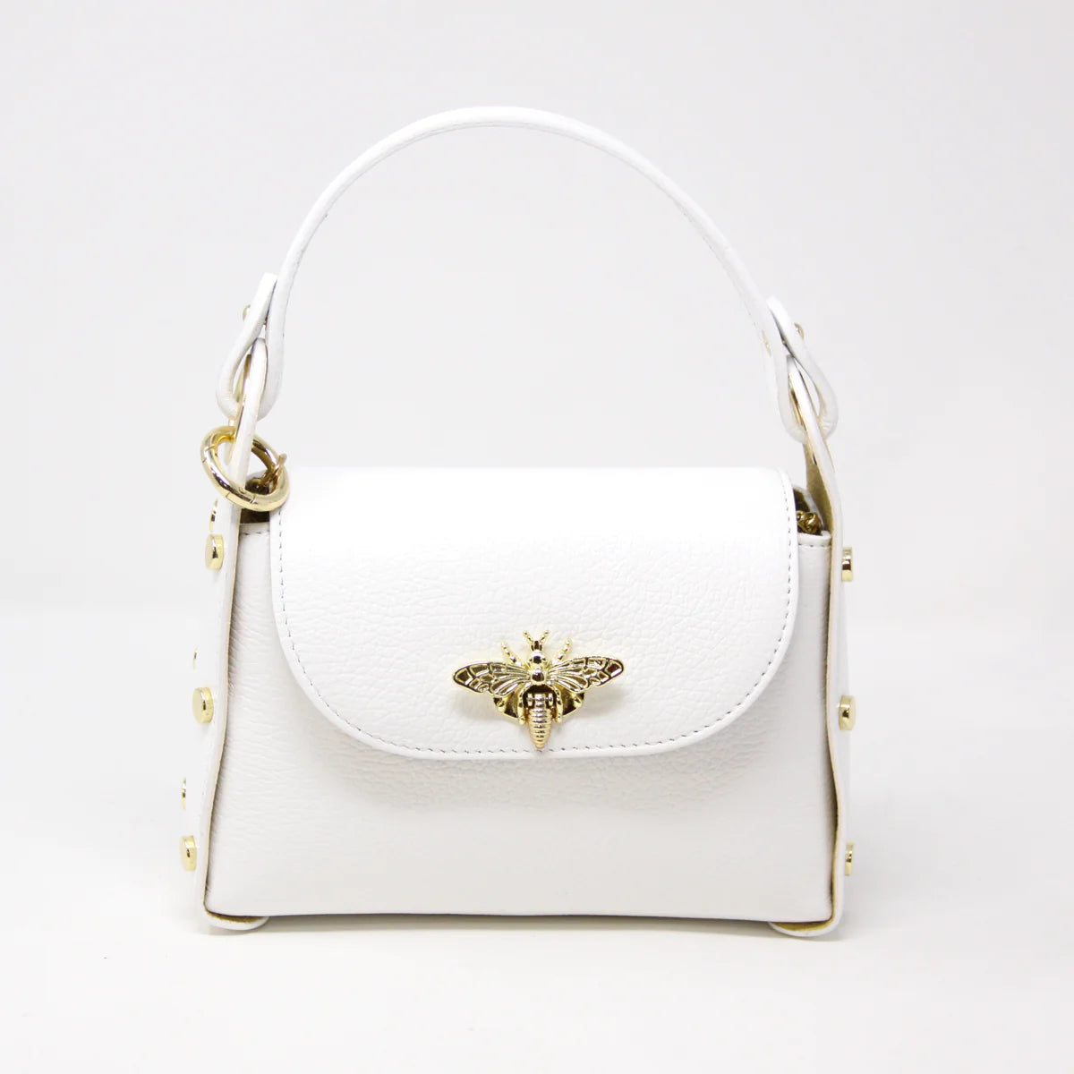Isabella Bee White Leather Bag