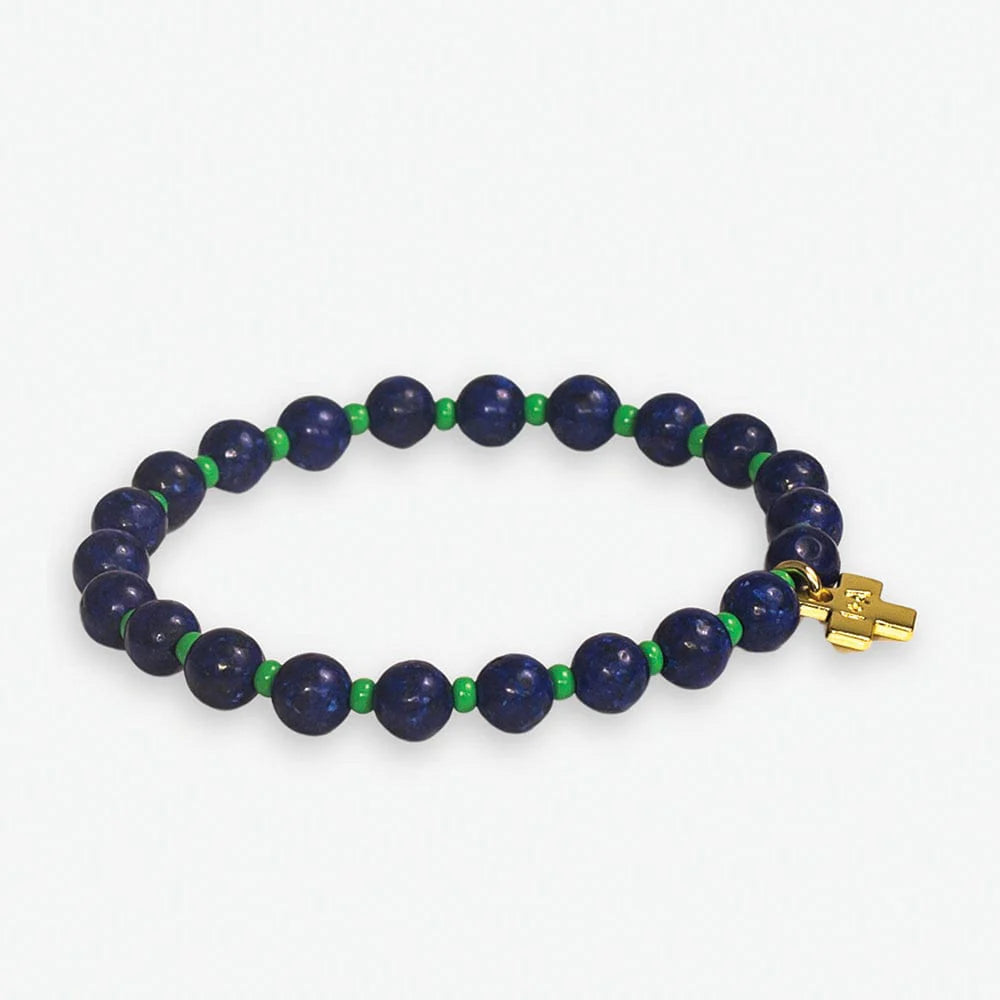 Maybree Stone Stretch Bracelet - Navy