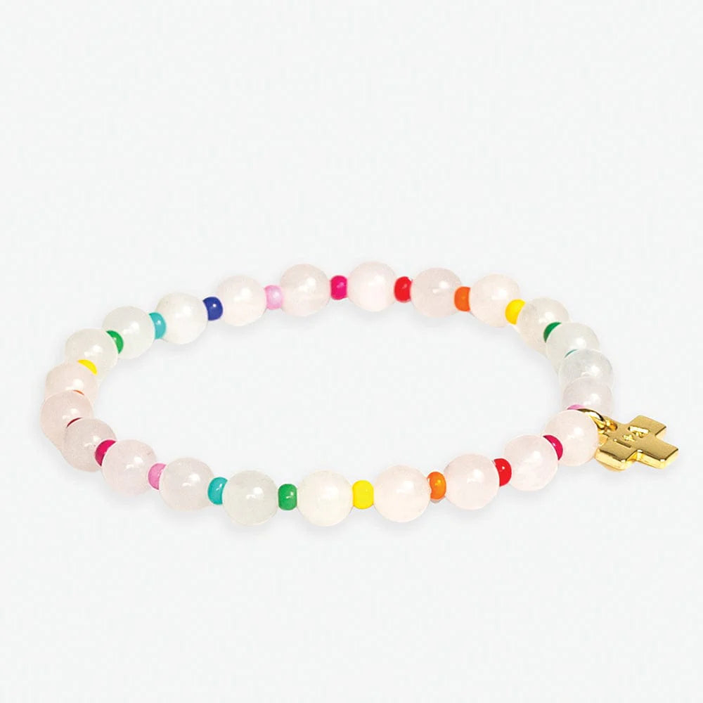 Maybree Stone Stretch Bracelet - White