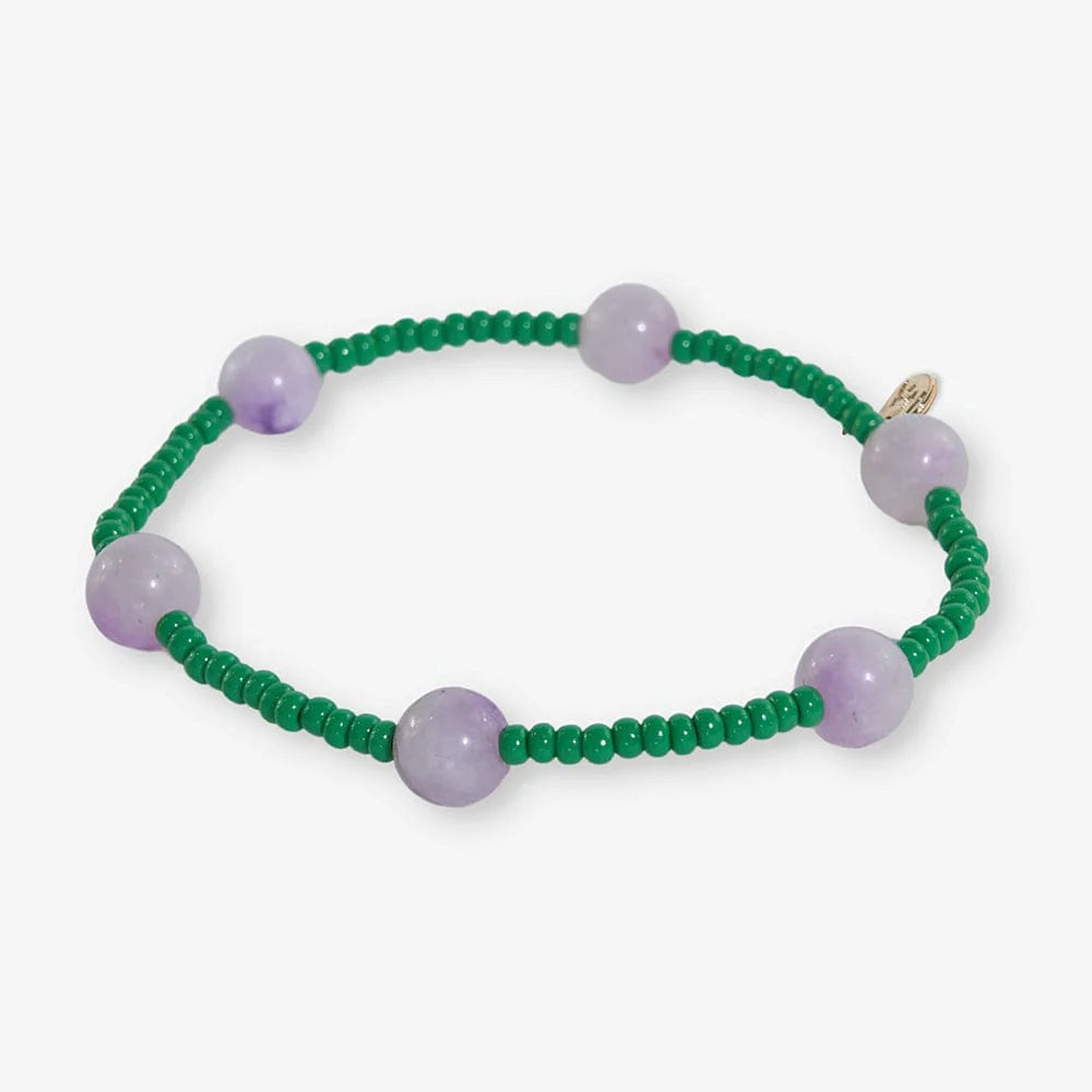 Mia Stone Stretch Bracelet - Kelly Green