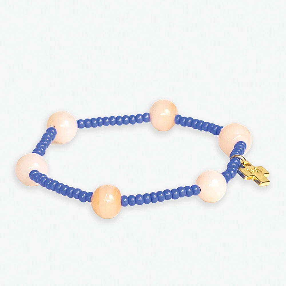 Mia Stone Stretch Bracelet - Blue