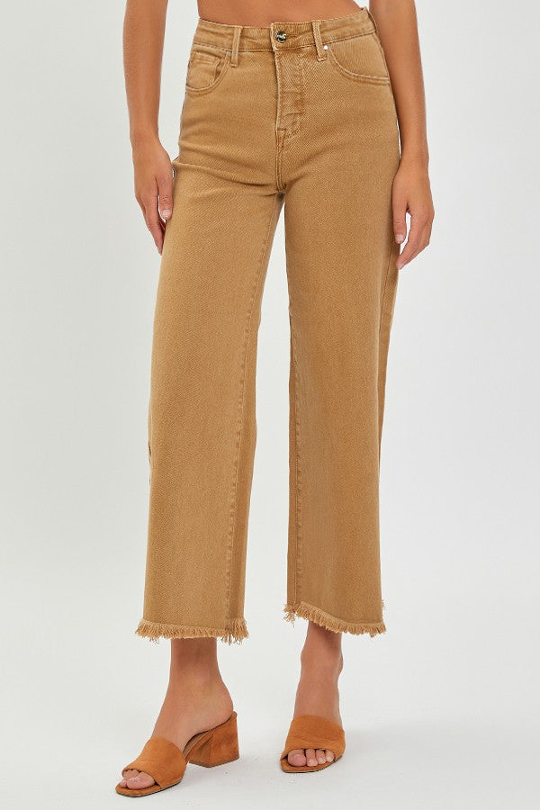 Reagan Mocha High Rise Crop Jeans