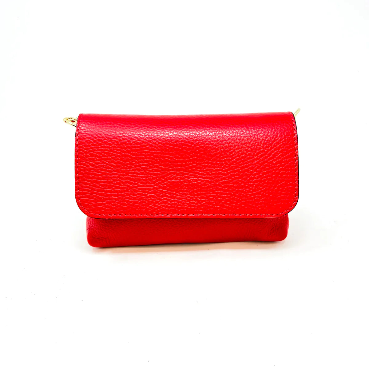 Kate Red Leather Crossbody Clutch