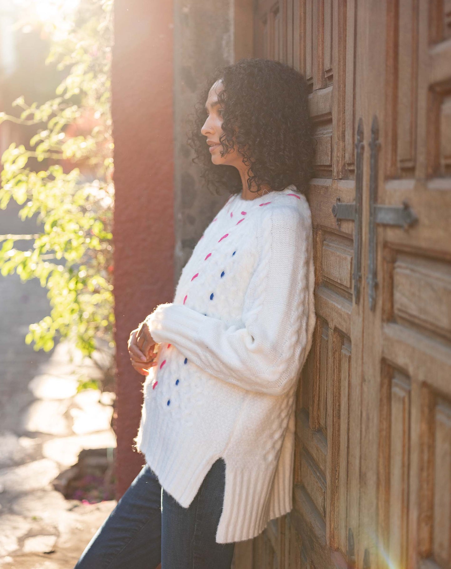 Ribbons and Romance Sweater - White