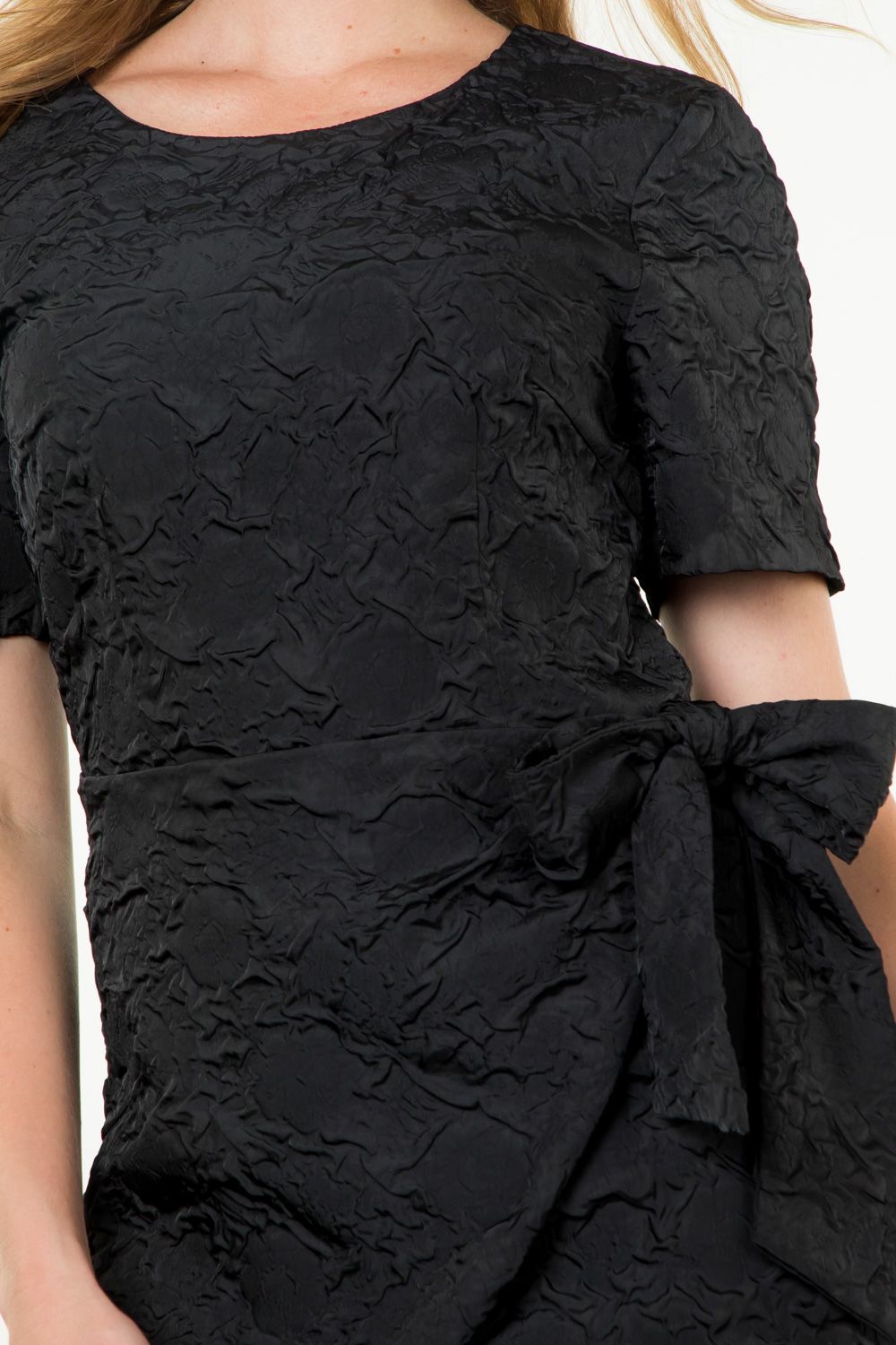 Jolie Black Jacquard Dress