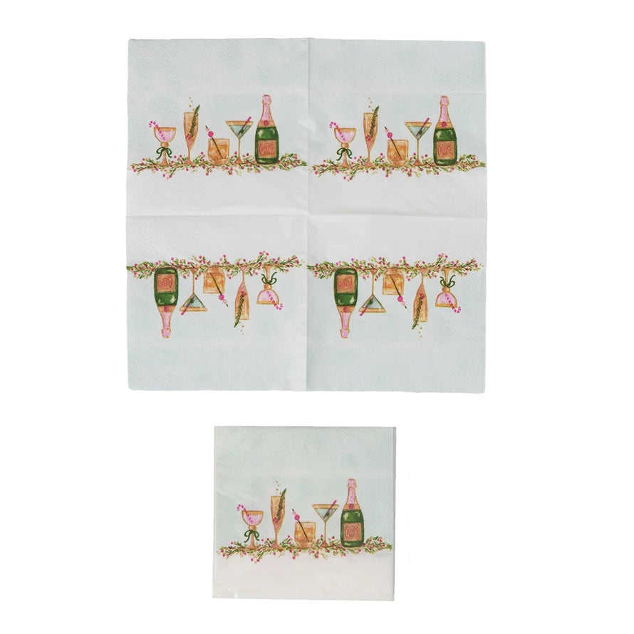 Festive Cocktails - Cocktail Napkin