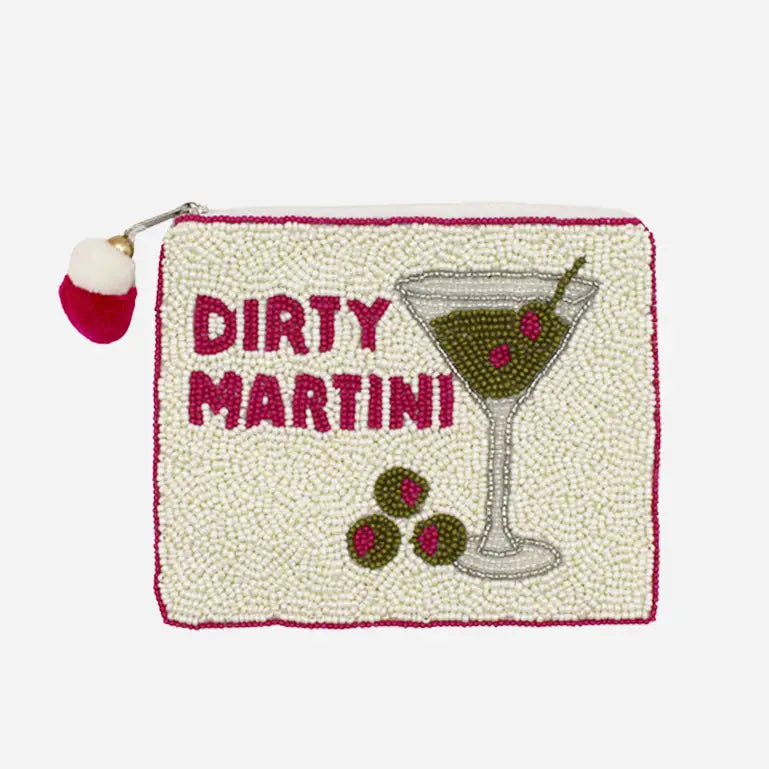 Dirty Martini Beaded Pouch