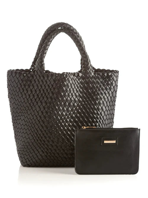 Blaire Black Woven Mini Tote