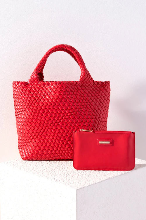 Blair Red Woven Mini Tote