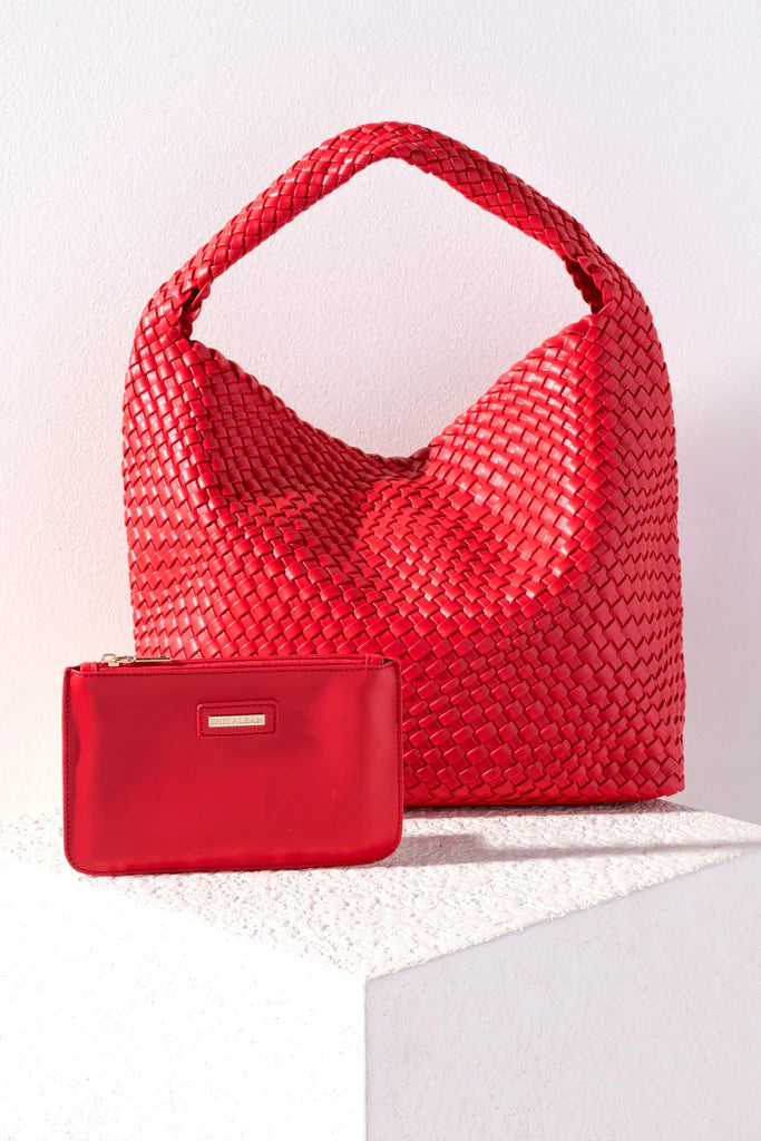 Bea Red Woven Tote