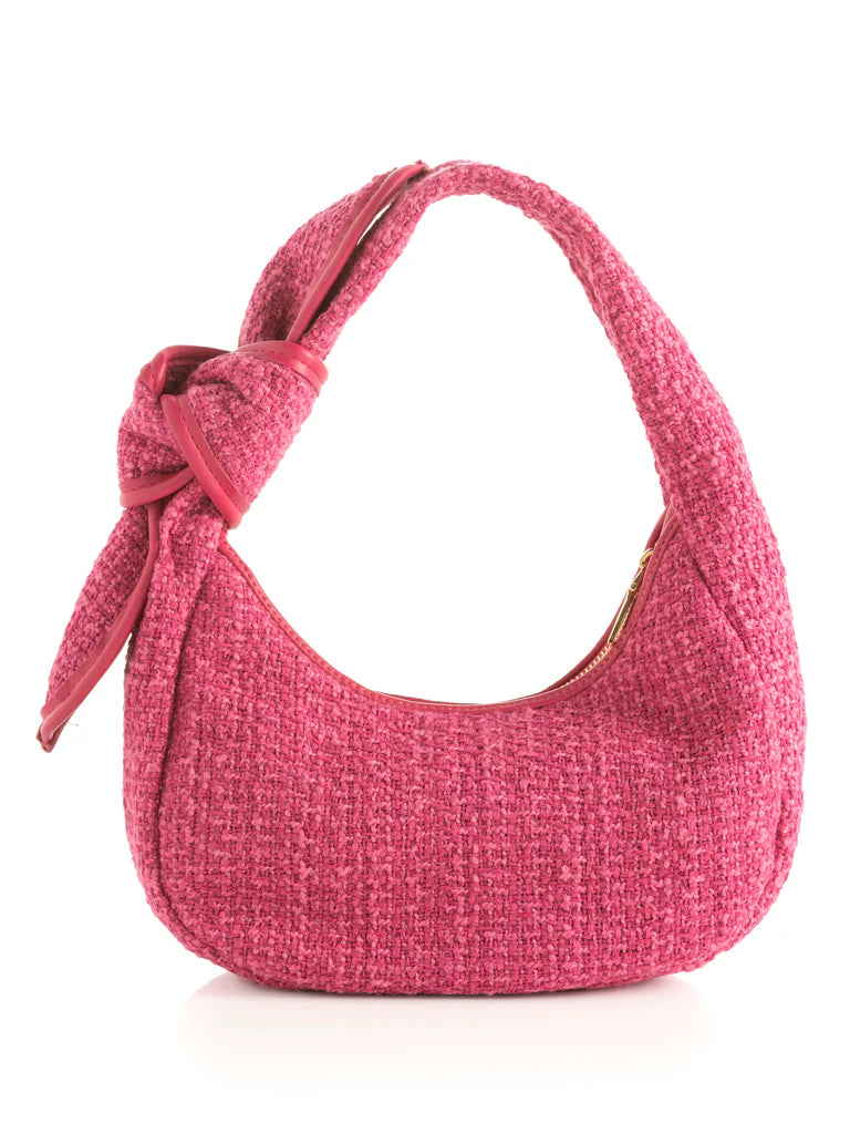 Lola Pink Tweed Mini Hobo