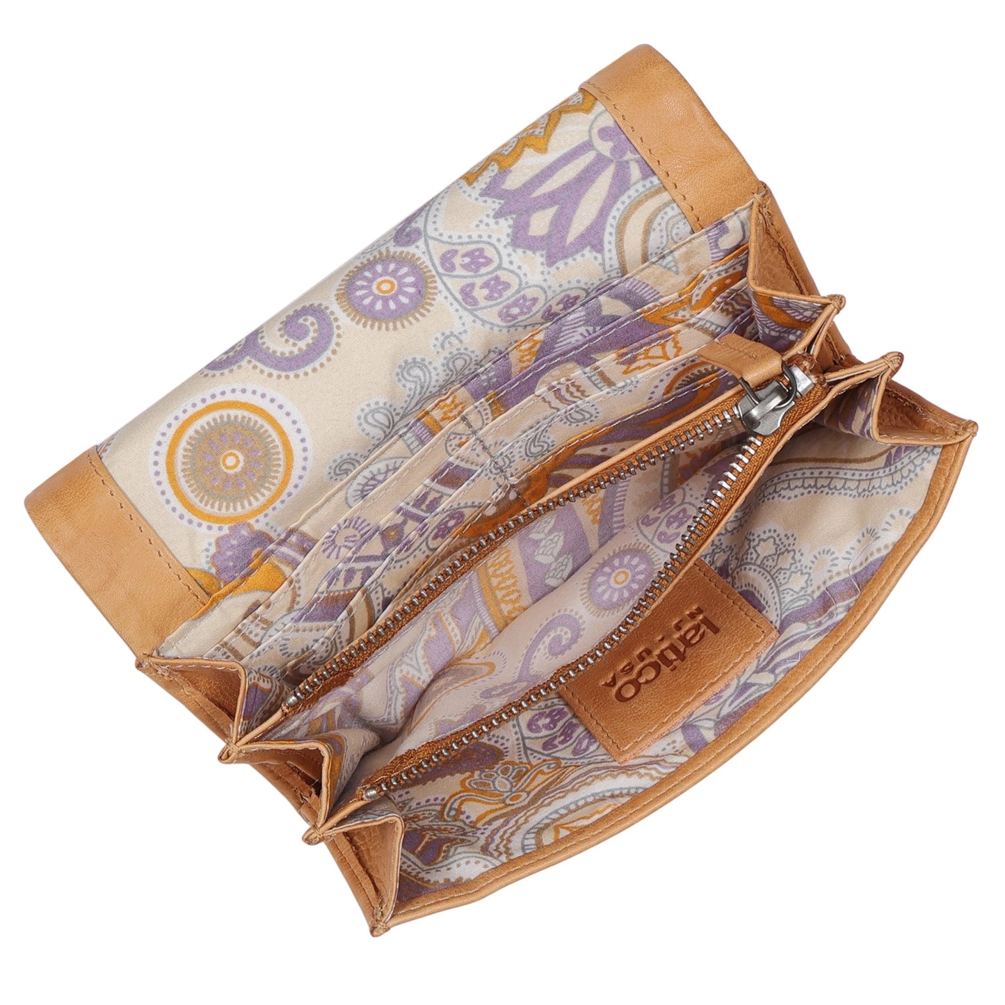 Camel Heart Embroidered Wallet