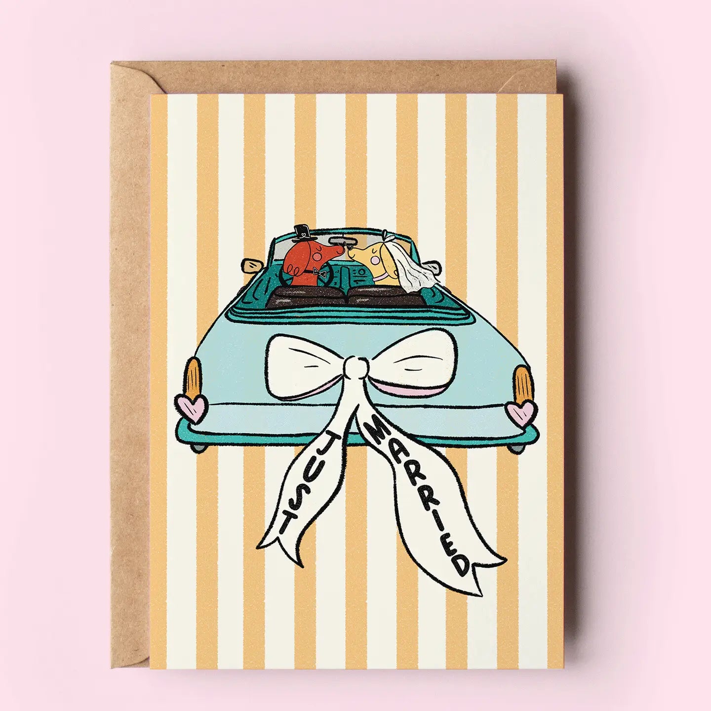 Just Married Dogs in Love Card
