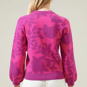 Gabi Fuchsia Floral Sweater