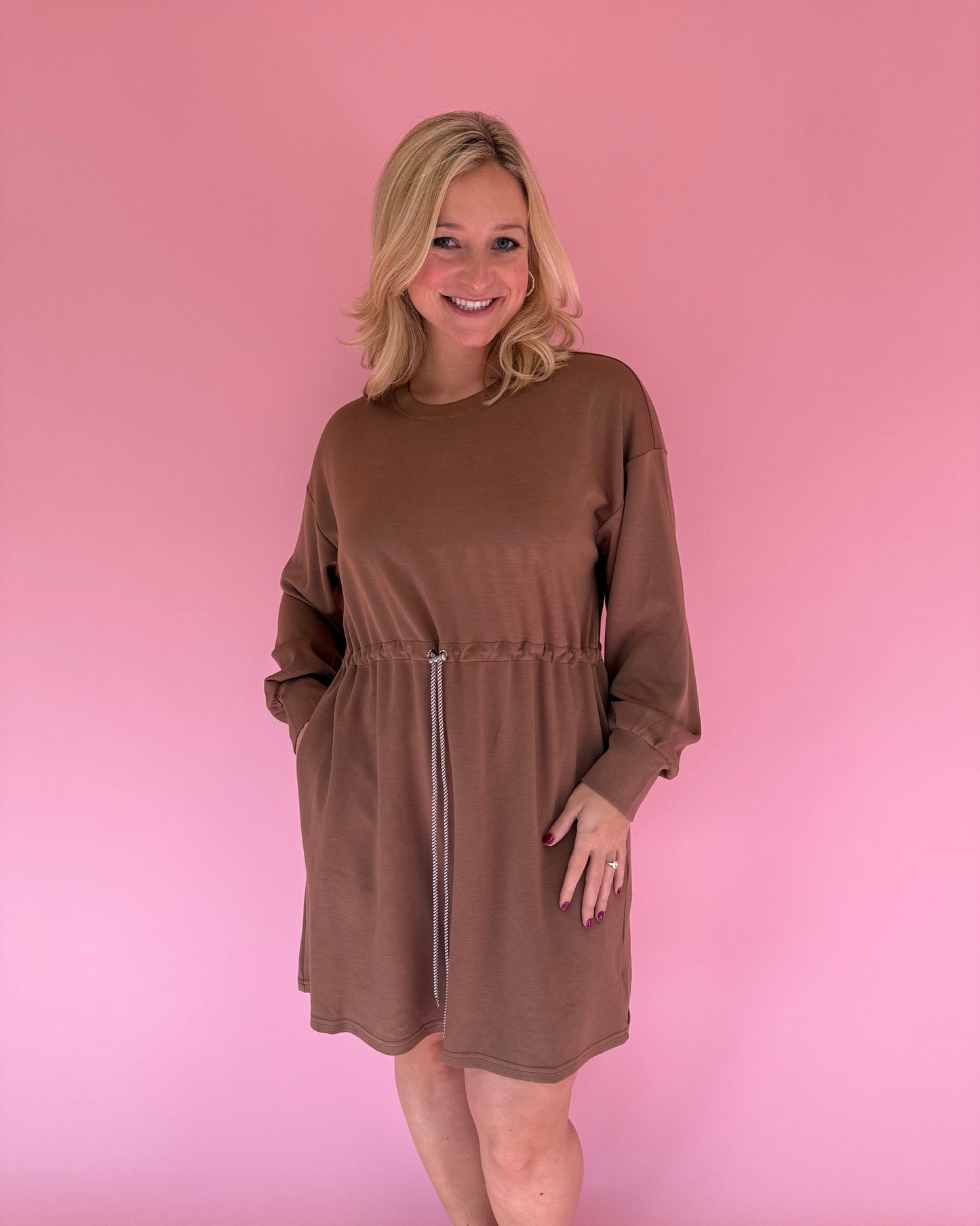Mocha Long Sleeve Dress