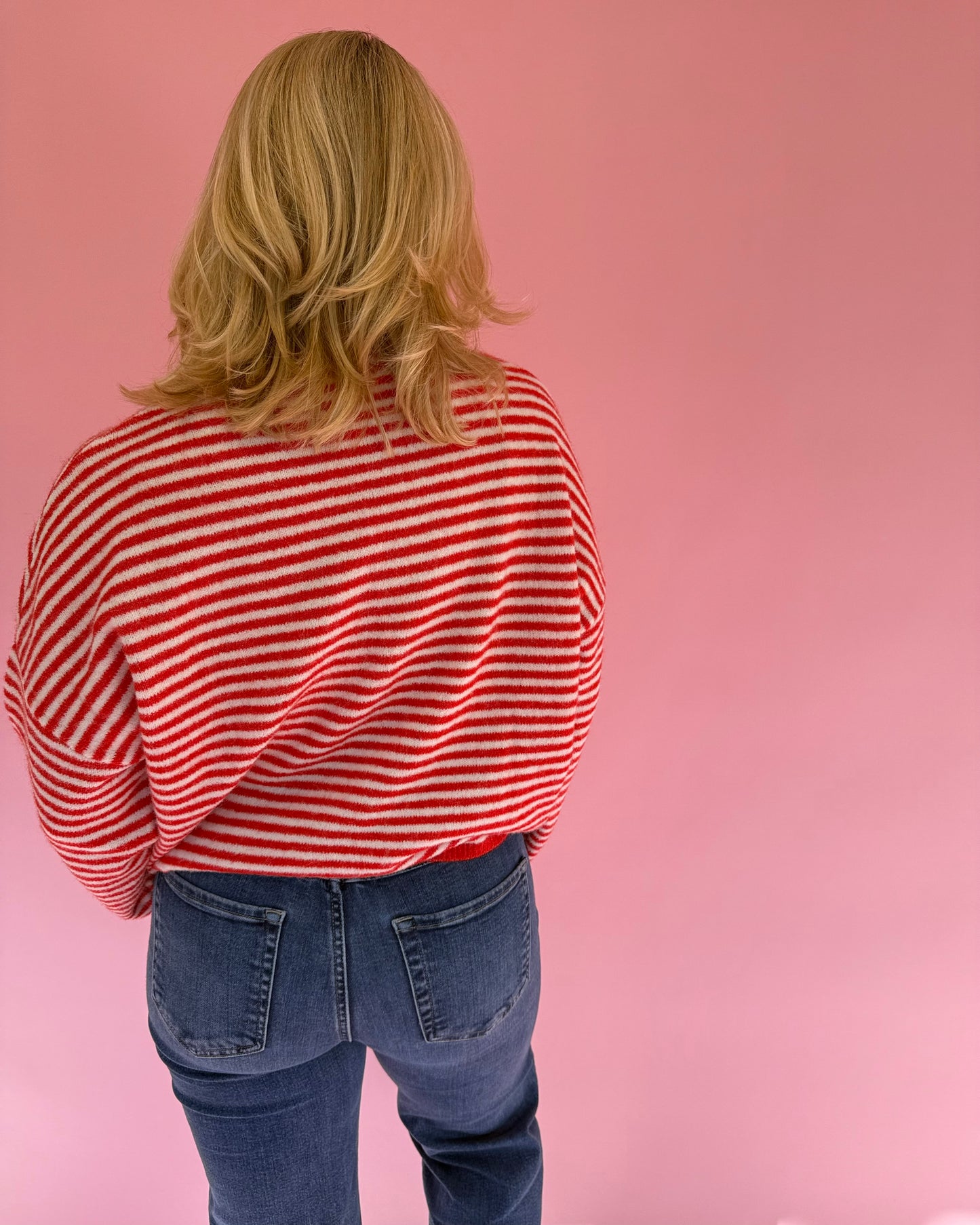 Lainey Red Stripe Cardigan