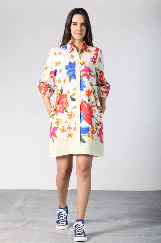 Tropez Floral Button Up Dress
