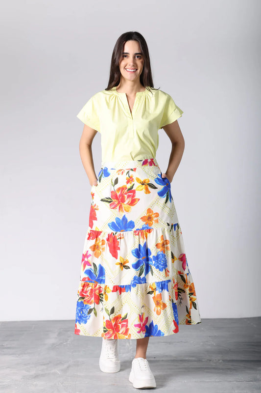 Tropez Floral Maxi Skirt