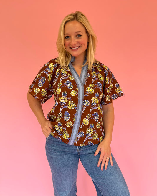 Sheila Brown Floral Top