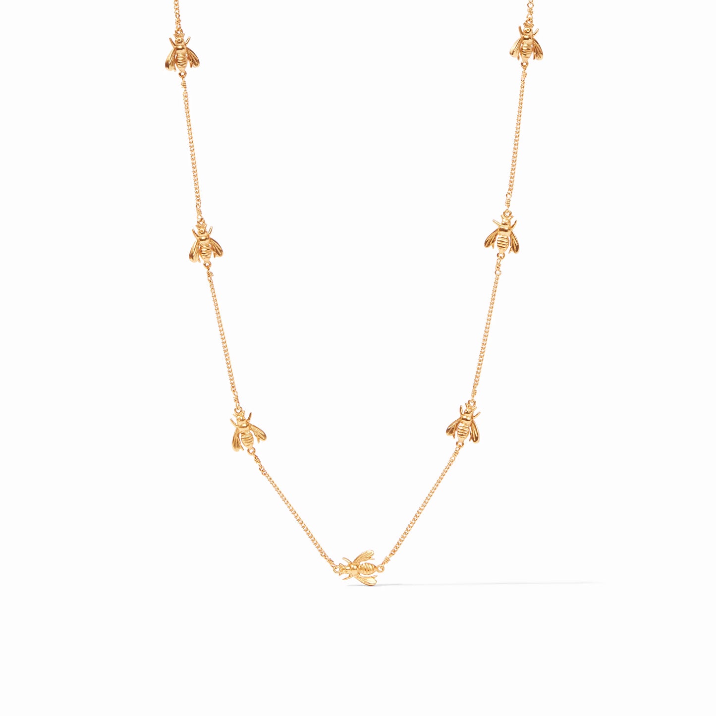 Bee Delicate Station Necklace - Gold