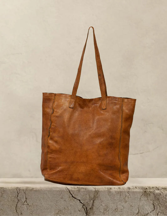 Dakota Toffee Leather Tote