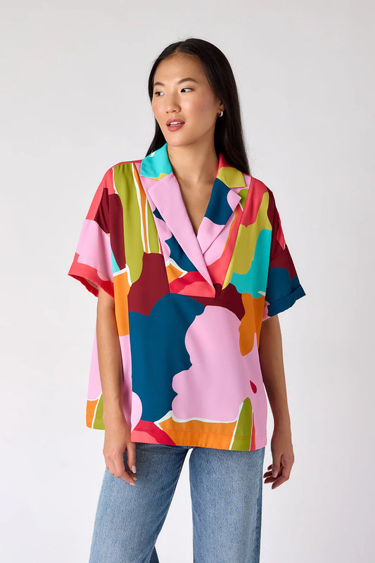 Mary Tunic - Block Poppy