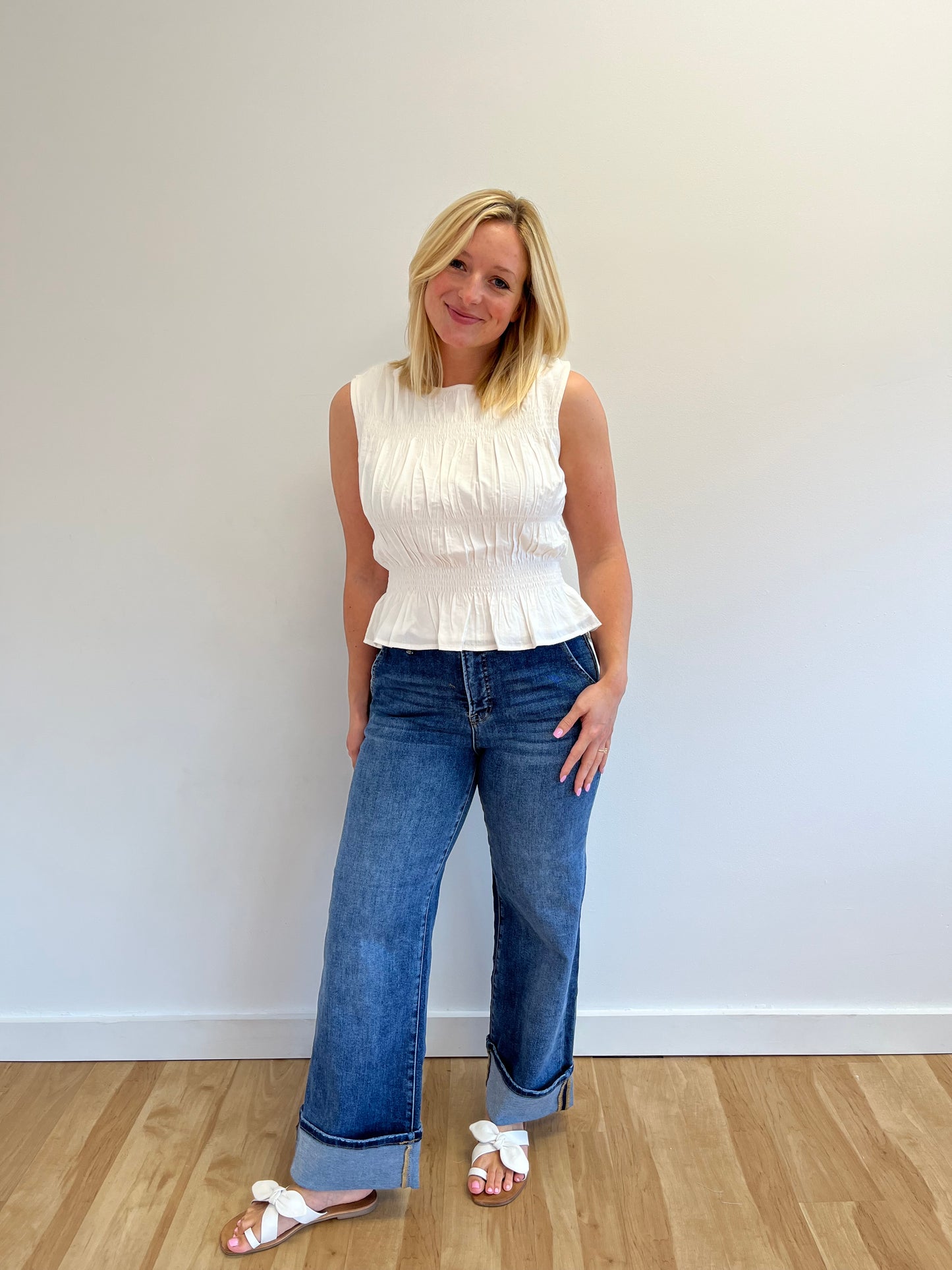 Kristin Dark Cuffed Jeans