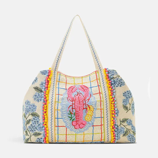 East Coast Dreamed Beaded Large Tote