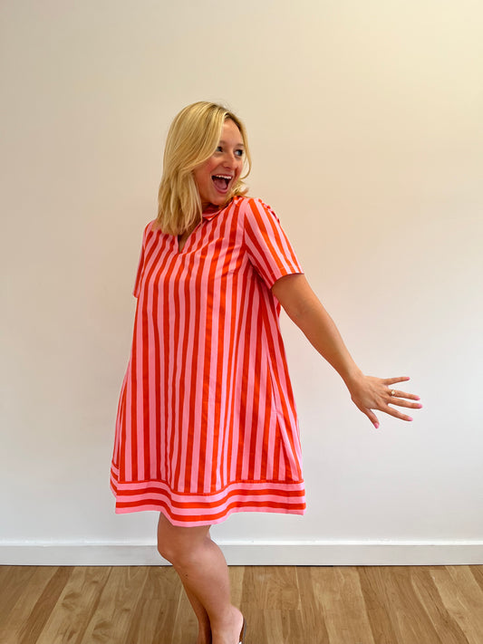 Kaleigh Stripe Shirt Dress