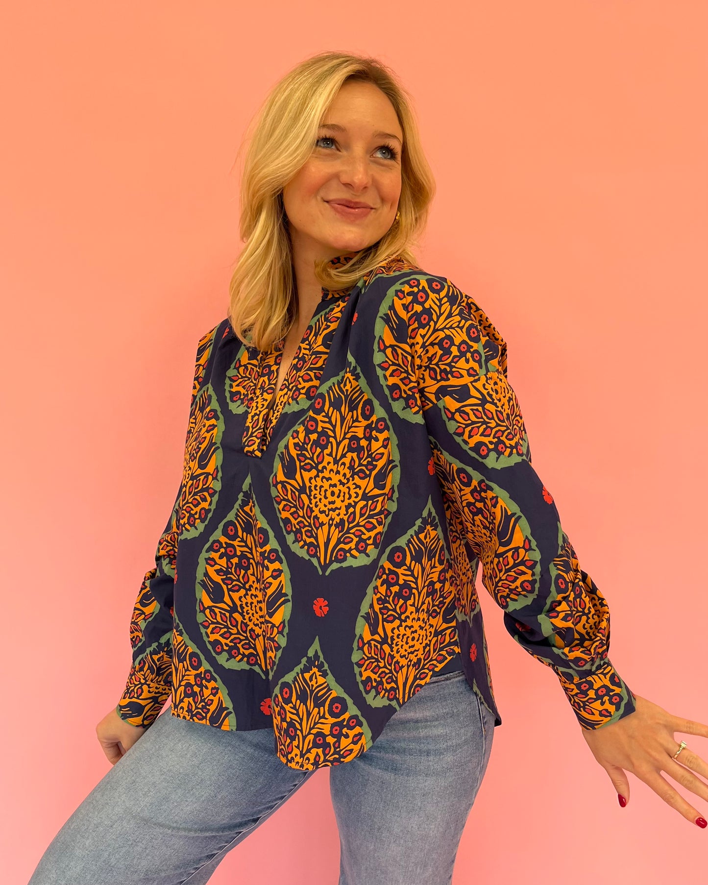 Jane Saffron Botanical Top