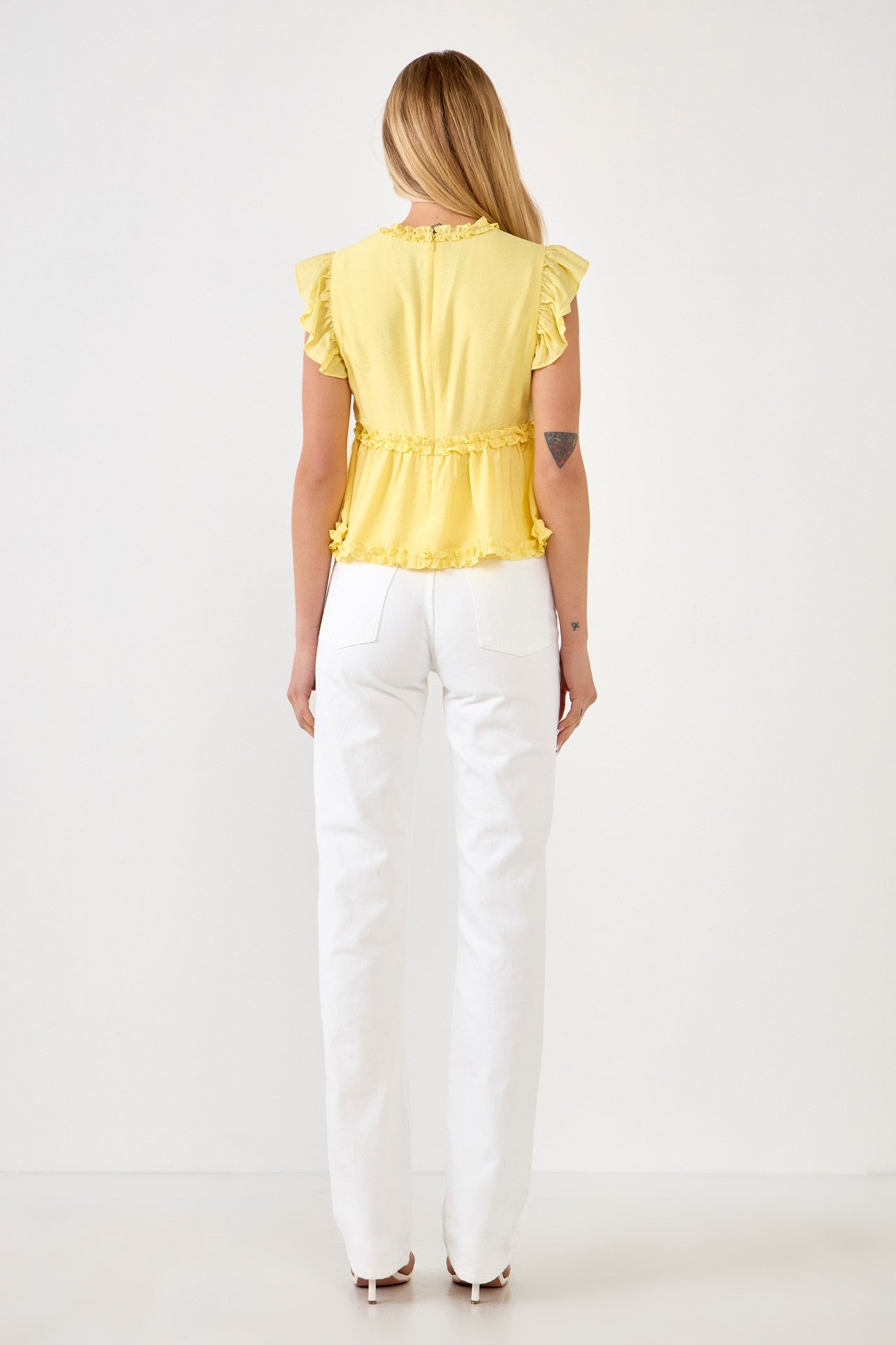 Lemon Ruffle Top