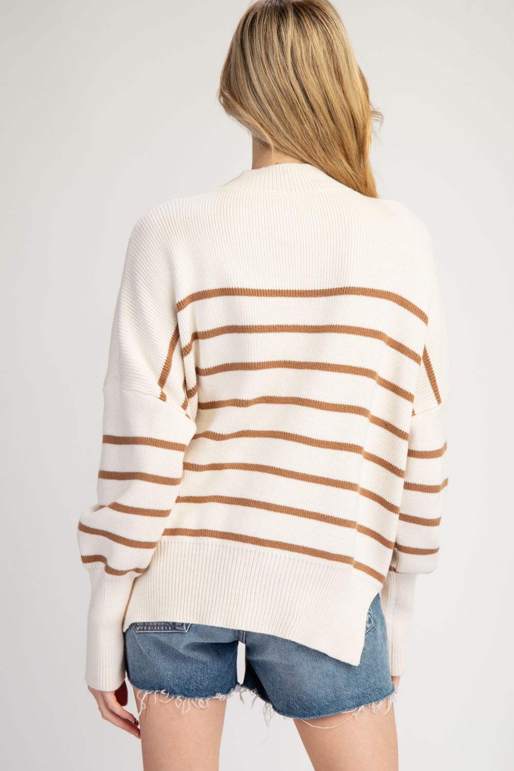 Becky Oatmeal Stripe Sweater