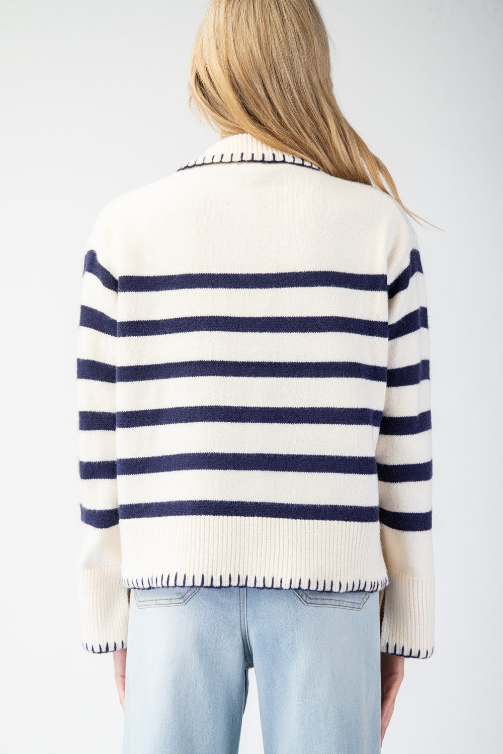 Lily Navy Striped Sweater