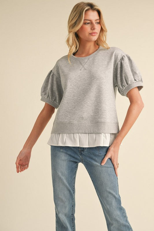 Remi Heather Grey Top