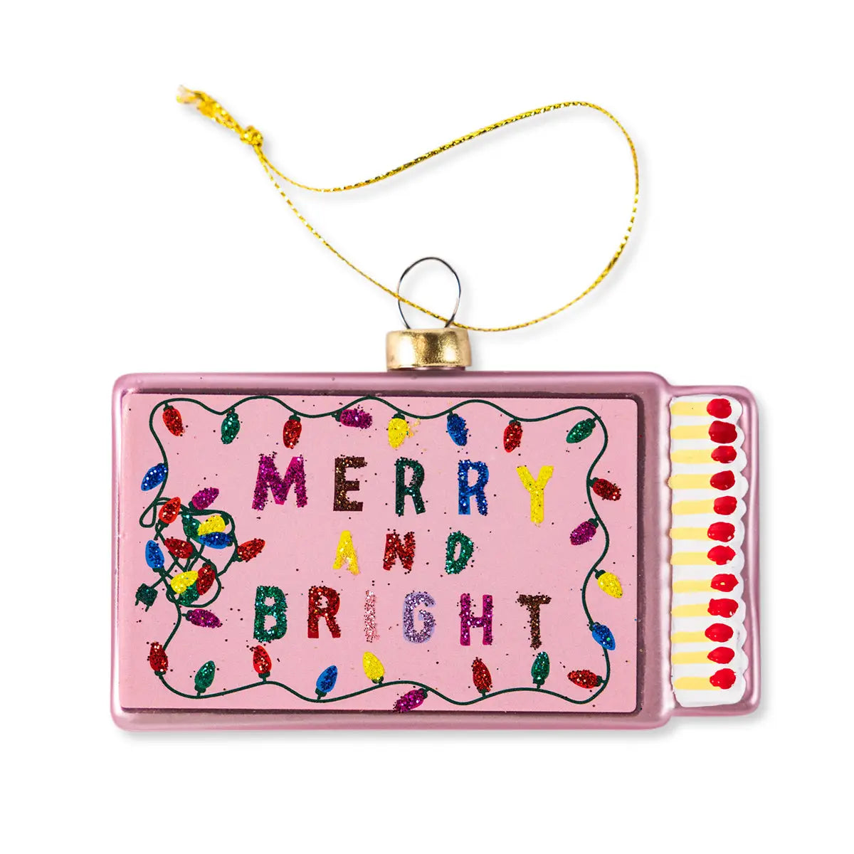 Merry and Bright Matchbox Ornament