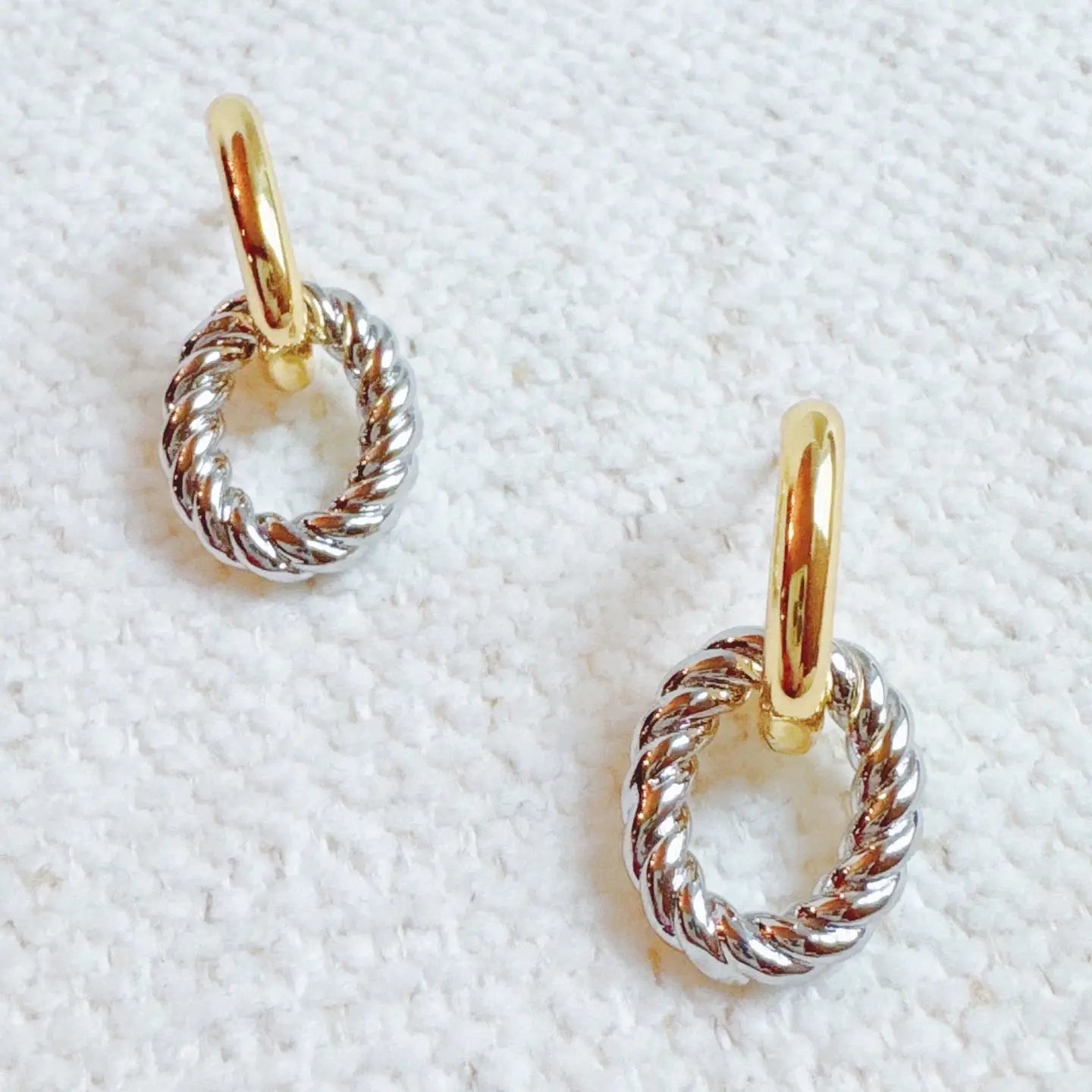 Mindy Two-Tone Earrings