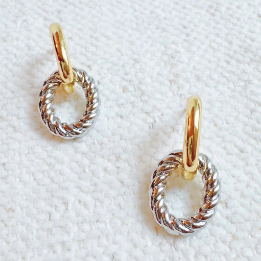 Mindy Two-Tone Earrings