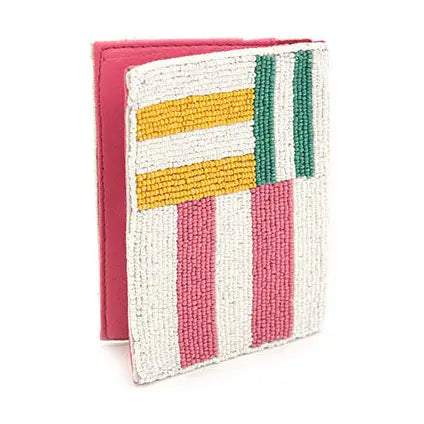 Cabana Stripe Beaded Passport Cover