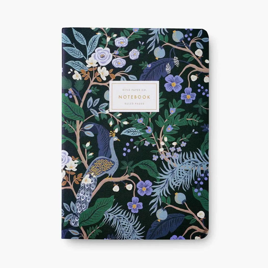 Peacock Notebooks - Set of 3