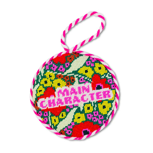 Main Character Needlepoint Ornament