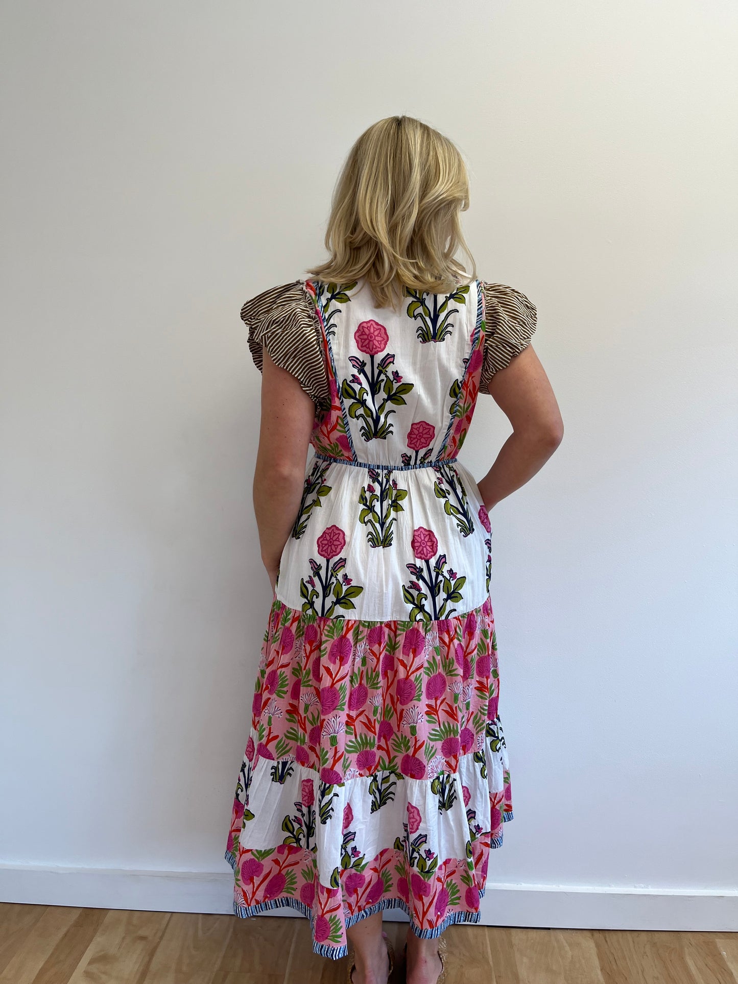 Savannah Colorful Block Print Dress