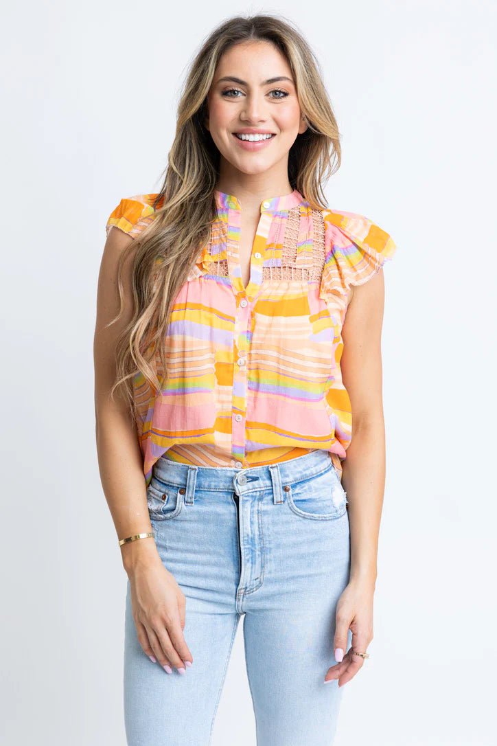 Marie Summer Stripe Top